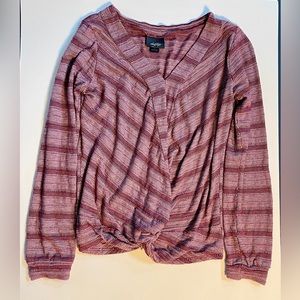 Striped Front Twist Top